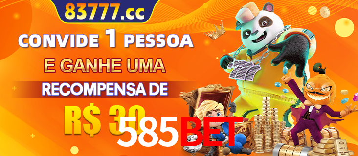 Banner institucional da 585bet sobre parceria de marcas e criação de uma marca de excelência, apresentando os mascotes de jogos populares como o Fortune Tiger.