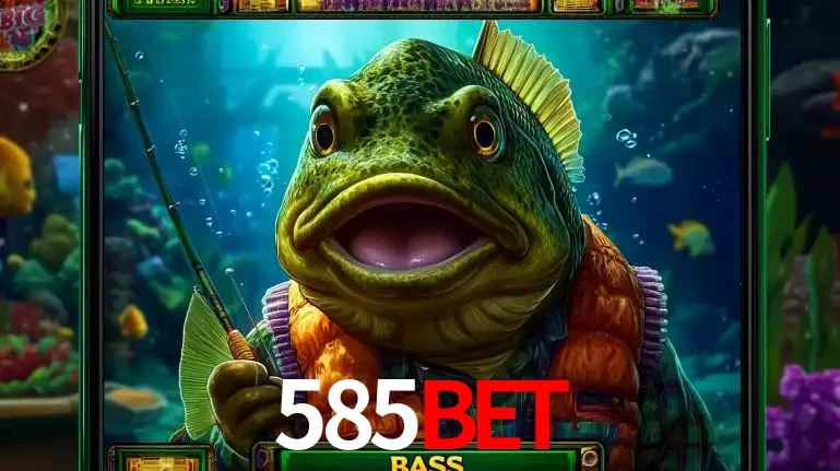 Personagem de peixe pescador do popular jogo de slot com tema de pescaria, uma das emocionantes opções de caça-níqueis para jogar e ganhar no cassino 585bet.